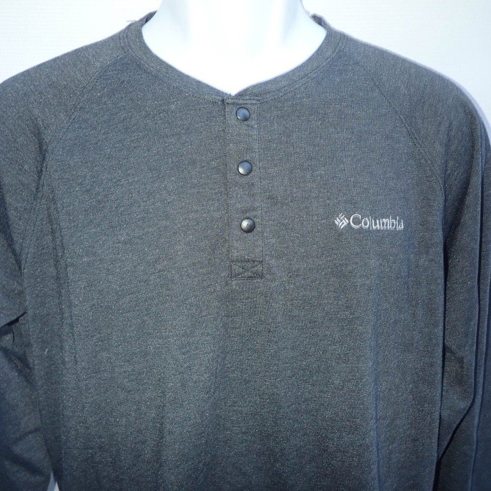 Columbia Henley Snap Neck Mens S Long sleeve Shirt - Picture 2 of 6